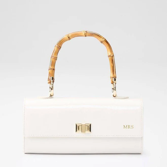 bag Patent Leather Bamboo Handbag Mark and Graham $159