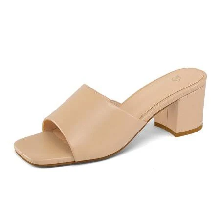 shoes Penny Sue Women's Block Heel Mule Sandals Walmart - Pennysue $27.99