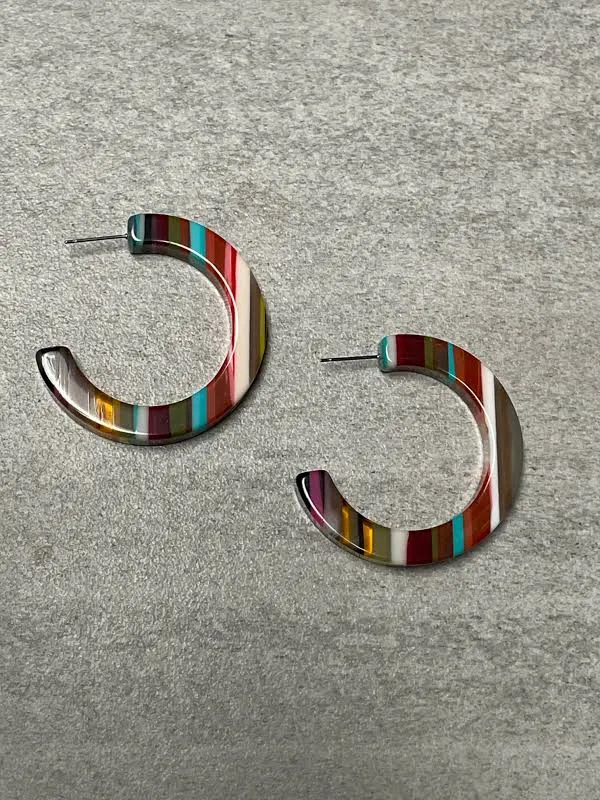 accessory Persuasion Multi Colored Resin Hoop Dazzle and DazzleUSA $30