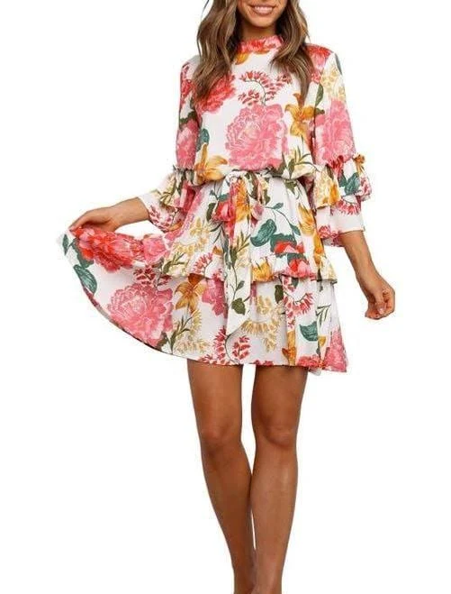 dress Petal & Pup Peta Floral Tiered Minidress Lyst $79