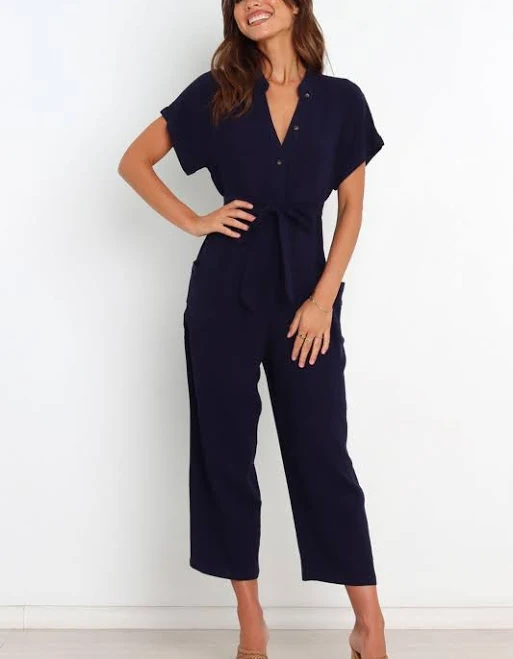 jumpsuit Petal & Pup Women's Archie Tie Waist Linen Jumpsuit Macy's $63.2