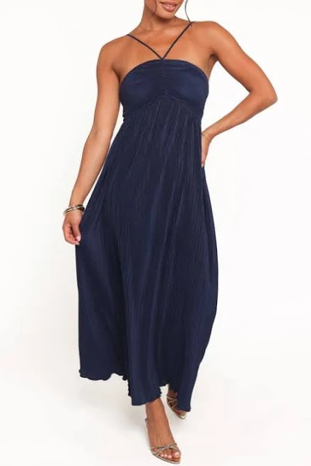 maxi dress Petal & Pup Women's Polly Halterneck Pleated Maxi Dress Nordstrom $99