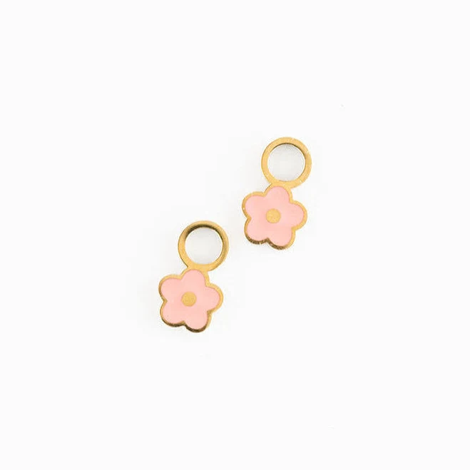 accessory Petite Flower Hoop Earring Charm Pip Pop Post $12