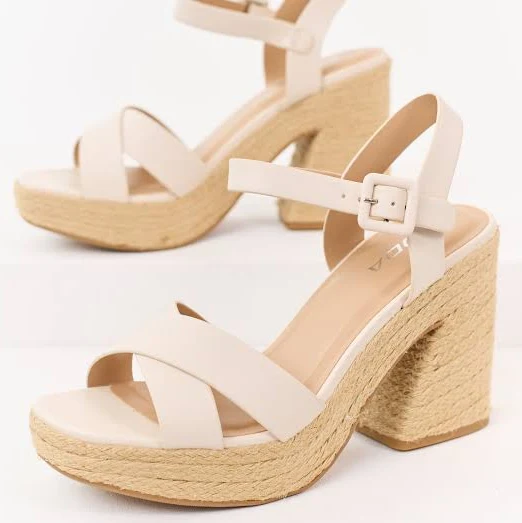 shoes Platform Espadrille Block Heels Lime Lush $42.99