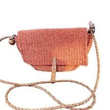 bag Polo Ralph Lauren Orange Woven Raffia Crossbody Bag Braided Leather Strap Boho eBay $149