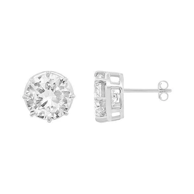 accessory Primrose Women's Sterling Silver Cubic Zirconia Round Stud Earrings Kohl's $20.99