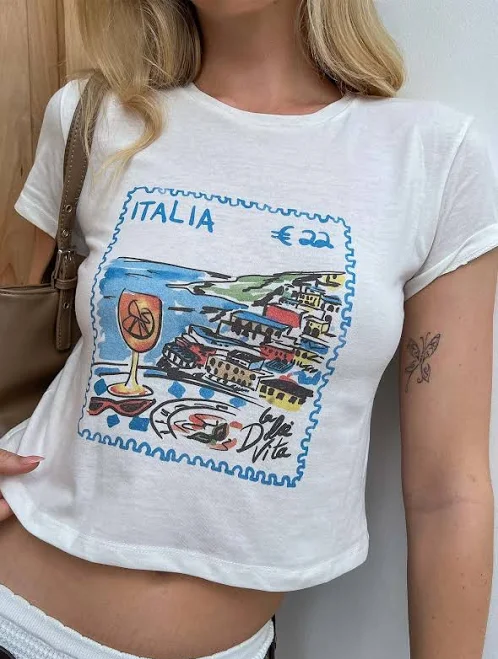 top Princess Polly Edenia Graphic Tee Princess Polly US $45