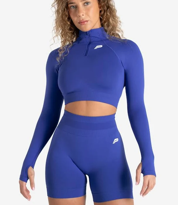 activewear top Pursue Fitness Scrunch Seamless Crop 1/2 Zip Pursue Fitness $48