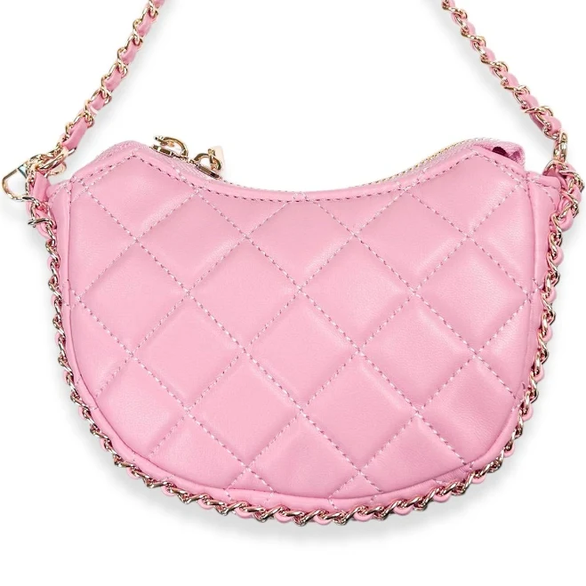 bag Quilted Leather Crescent Purse doe a dear $49.99