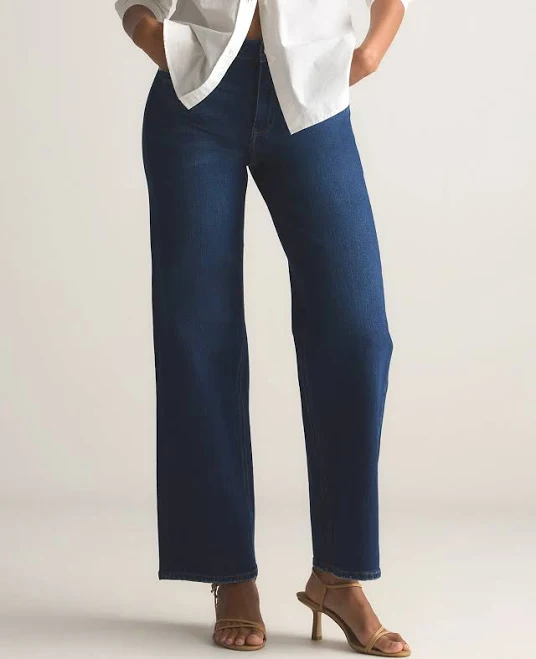 jeans Quince Women's Bella Stretch Relaxed Straight Organic Cotton Jeans Quince $50