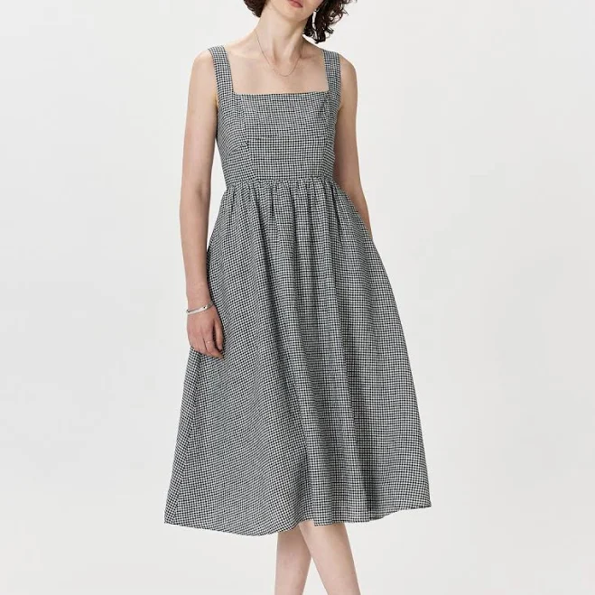 dress Quince Women's European Linen Fit & Flare Midi Dress Quince $84