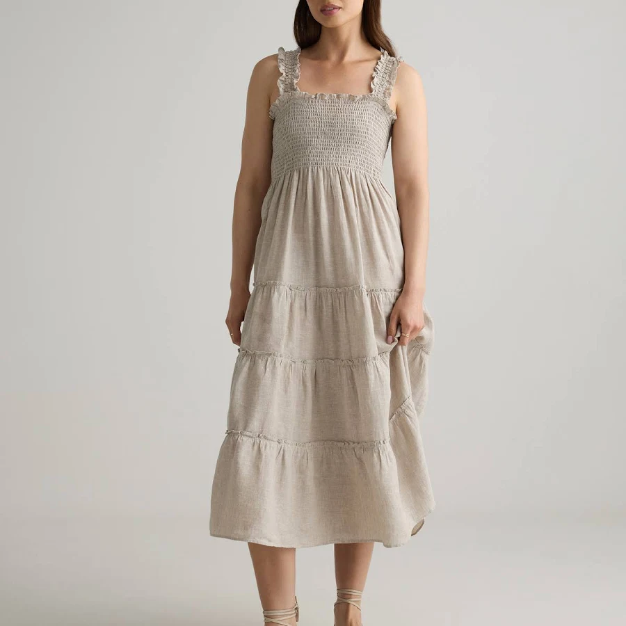 dress Quince Women's European Linen Smocked Midi Dress Quince $74