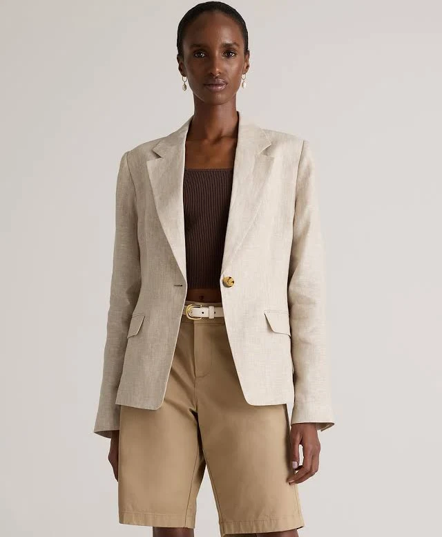 outerwear Quince Women's European Linen Structured Blazer Quince $90