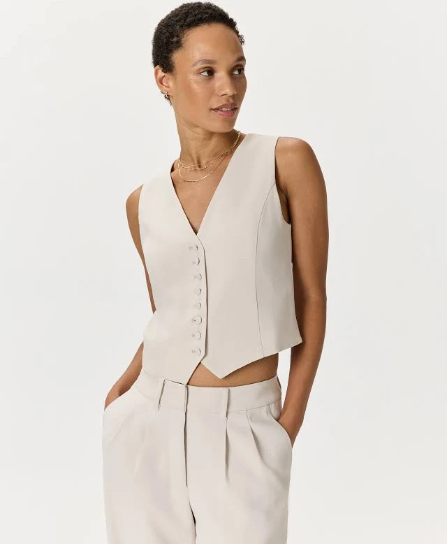 sleeveless top Quince Women's Fluid Crepe Vest Quince $52