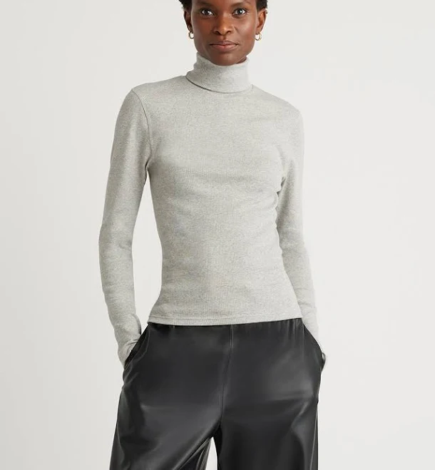 top Quince Women's Organic Cotton Micro-Rib Turtleneck Sweater Quince $24.9