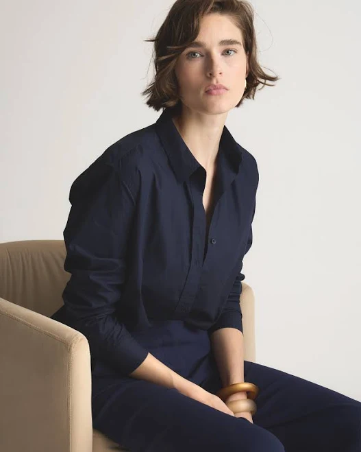 top Quince Women's Organic Cotton Poplin Shirt Quince $39.9