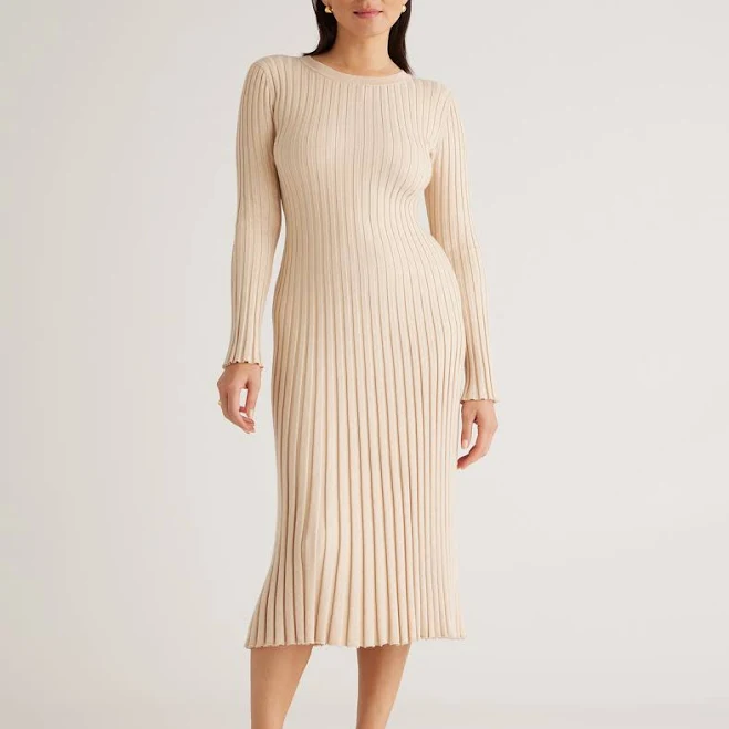 dress Quince Women's Ribbed Cotton Cashmere Midi Dress Quince $69.9