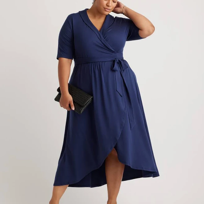 dress Quince Women's Tencel Jersey Midi Wrap Dress Quince $69.9
