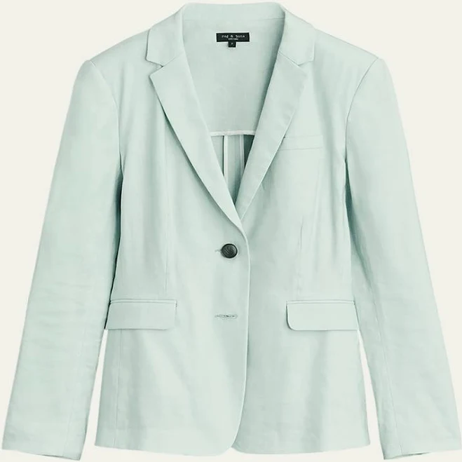 blazer rag & bone Women's Razor Linen Blazer Bergdorf Goodman $550