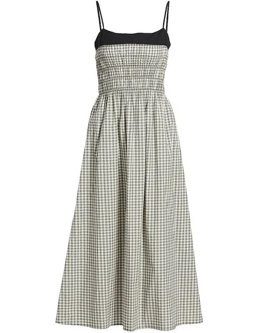 dress Rails Women's Primrose Dress Ivory Jet Gingham Saks Fifth Avenue $214.4