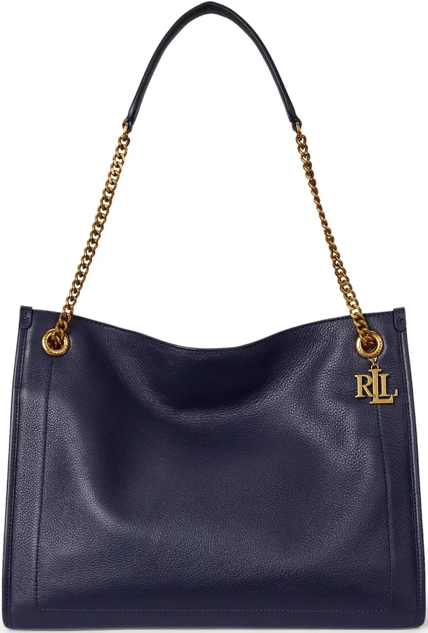 bag Ralph Lauren Women's Bradley Large Pebbled Leather Tote Bag Macy's $270