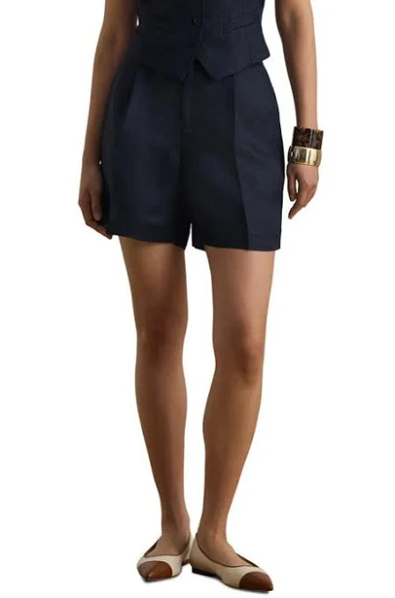shorts Ralph Lauren Women's Pleated Linen-Blend Twill Shorts Nordstrom $145