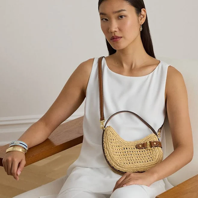 bag Ralph Lauren Women's Tasha Woven Straw Crossbody Bag Ralph Lauren $295