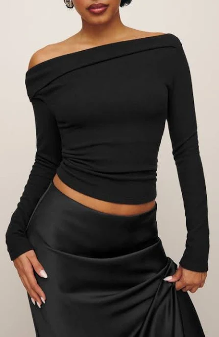 one shoulder top Reformation Women's One-Shoulder Knit Top Nordstrom $98