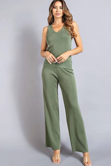 matching set Ribbed Knit Top and Bottom Set RIVIR $80