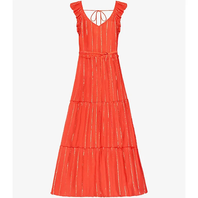 dress Ro&Zo Women's Ruffled Tiered Woven Maxi Dress Selfridges $168