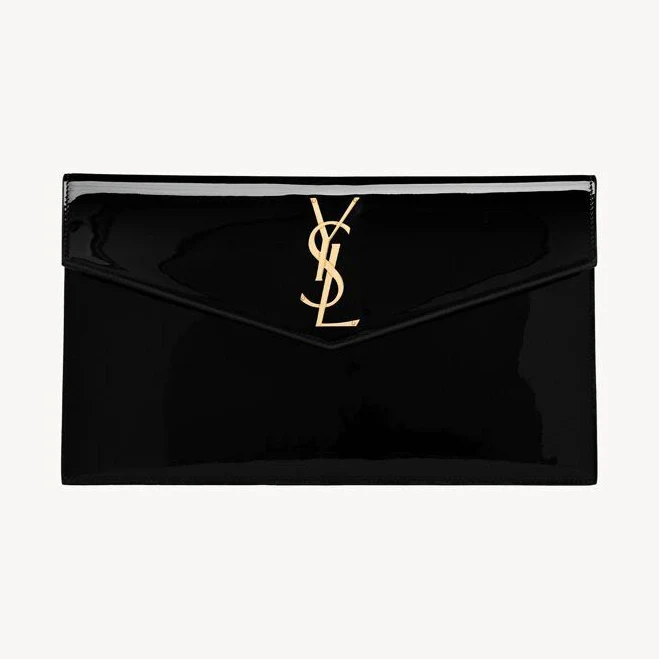 bag SAINT LAURENT Women's Uptown Patent-Leather Clutch Saint Laurent $800