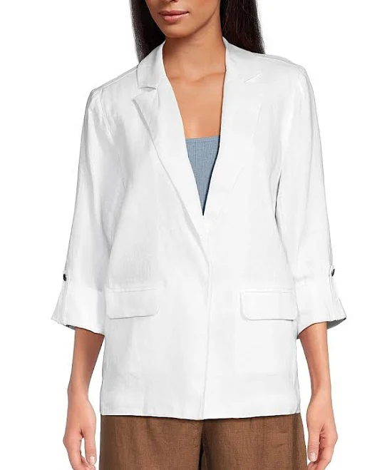 blazer Saks Fifth Avenue Women's Oversized Linen Blazer Saks OFF 5TH $49.97