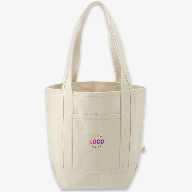 bag Sample - Large Recycled Cotton Canvas Tote Bag - Natural Custom Ink $28.77