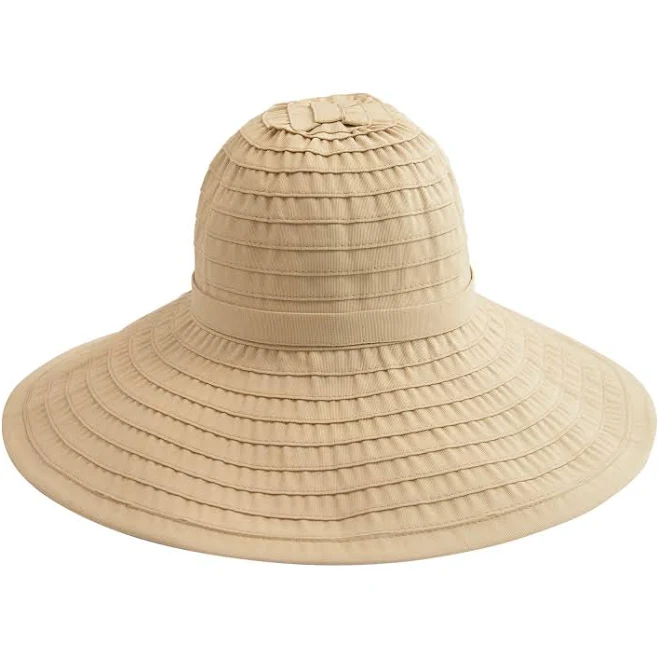accessory SDHC Women's Large Brim Ribbon Hat with a Bow San Diego Hat Company $55