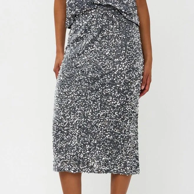 skirt Sequin Pencil Skirt Teal Poppy $99