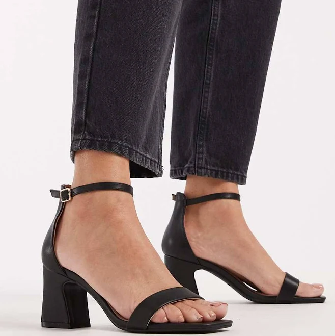 shoes SEQWL Leal Heeled PU Sandals ASOS $39