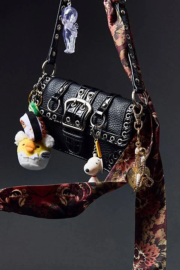 bag Silence + Noise Jade Laced Rivet Bag in Black, Women's at Urban Outfitters Urban Outfitters $60