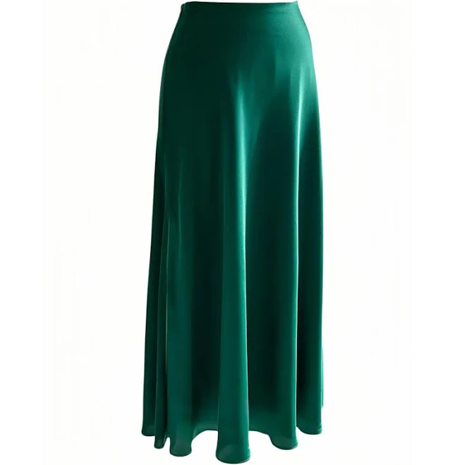 skirt Silky Satin High Waist Bias Cut Midi Skirt Etsy - Seller $53