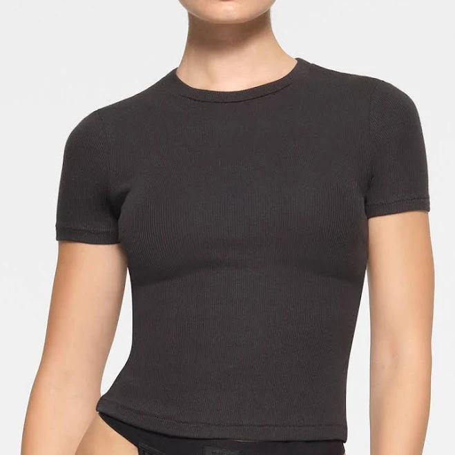 top Skims Cotton Rib T-Shirt SKIMS $46