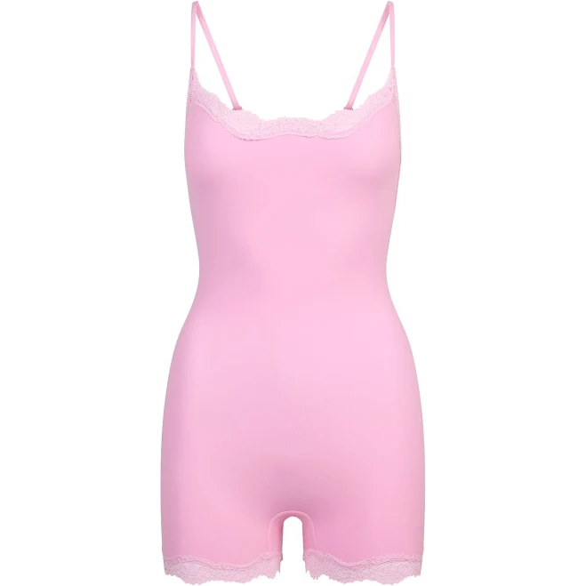 bodysuit SKIMS Women's Onesie Bubble Gum Tonal Pink Fits Everybody Lace SKIMS $78