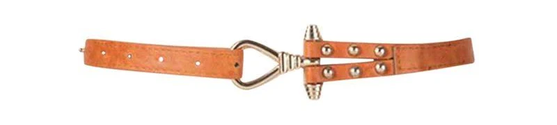 accessory Skinny Belt with Gold Tone Anchor Buckle Luxury Divas $20