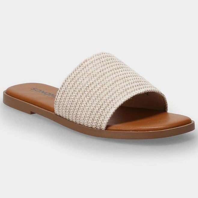 shoes Sonoma Goods For Life Jindi Women's Soft Slide Sandals, Size: 6, Natural Kohl's $19.99