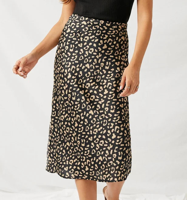 skirt Sophie & Hailee Women's Leopard Print Midi Dress Up Skirt Sophie & Hailee $34