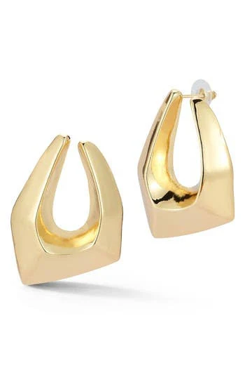 accessory SPHERA MILANO Women's Geometric Frontal Hoop Earrings Nordstrom Rack $39.97