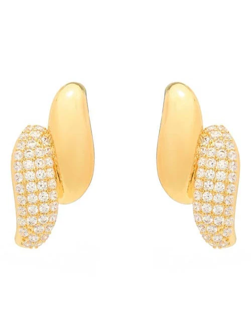 accessory St. Moran Cubic Zirconia Pavé Drop Earrings in Gold Nordstrom $32.5