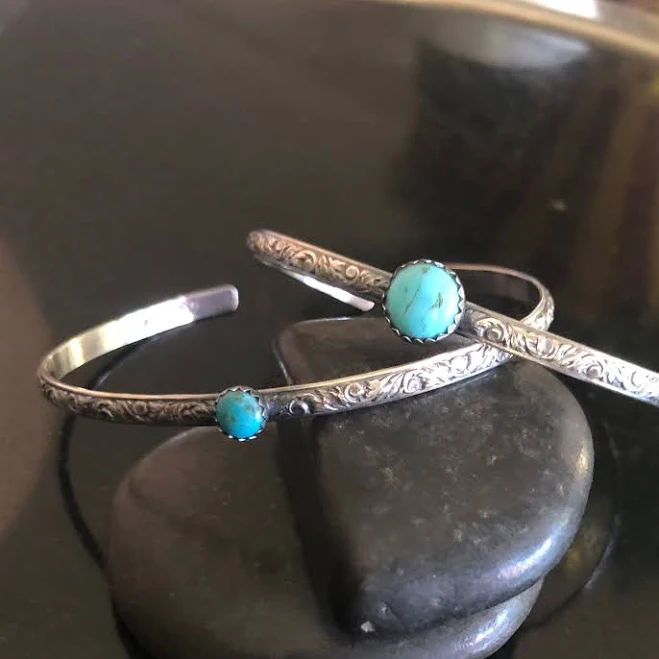 accessory Sterling Silver Turquoise Cuff Bracelet Etsy - Seller $55