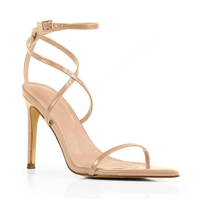 shoes Stiletto Patent Strappy Heels Hips Apparel $49.99