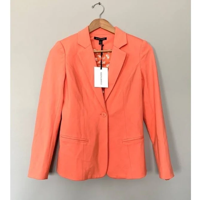 blazer Stitch Fix 41 Hawthorne Coral Blazer With Floral Print Lining Size Xs eBay $39.99