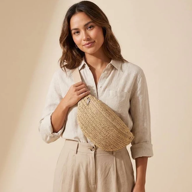 bag Straw Fanny Pack Beach Bag Woven Waist Bag Summer Crossbody Purse Vacation Travel Boho Festival Belt Bag Handmade Natural Raffia Pouch Etsy - Seller $45.86