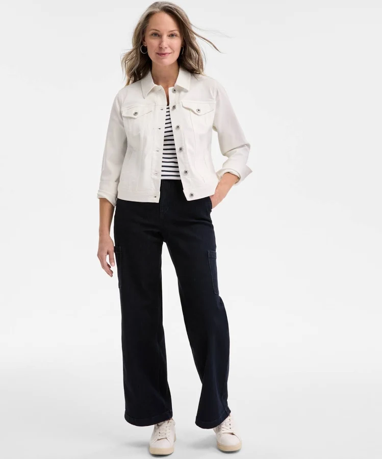 outerwear Style & Co. Women's Classic Denim Jacket Macy's $29.75